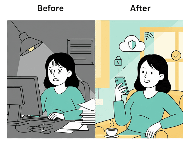 어디서든 가능 화면